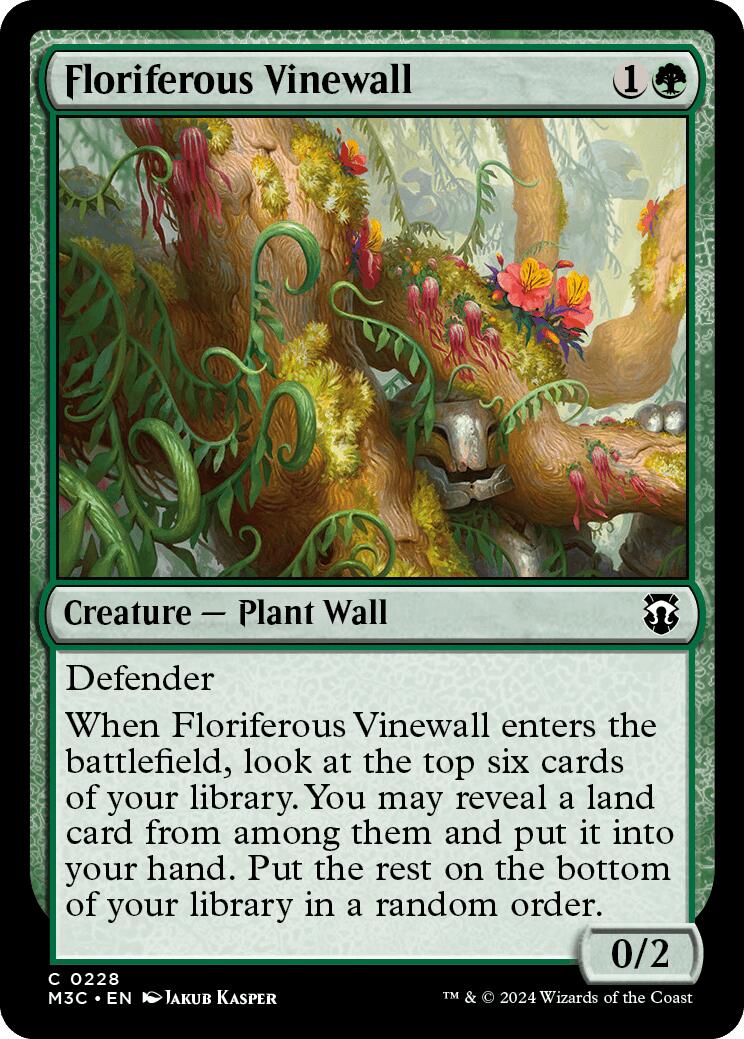 Floriferous Vinewall [Modern Horizons 3 Commander] 