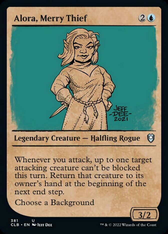 Alora, Merry Thief (Showcase) [Commander Legends: Battle for Baldur's Gate] 