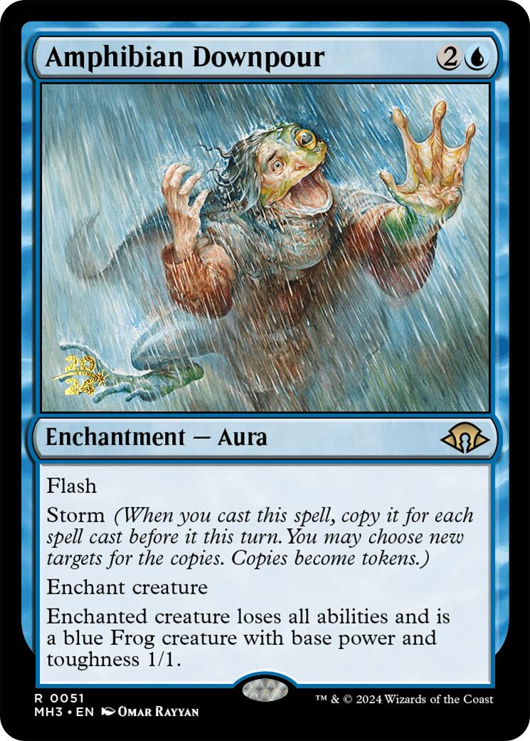 Amphibian Downpour [Modern Horizons 3 Prerelease Promos] 