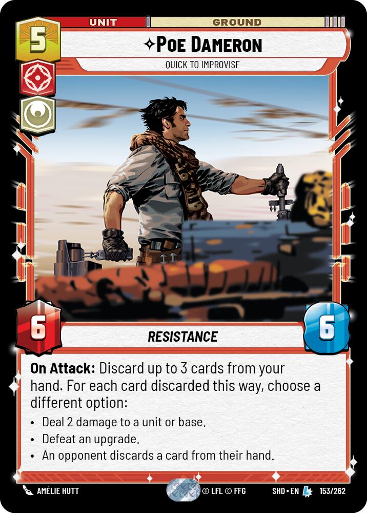 Poe Dameron - Quick to Improvise (153/262) [Shadows of the Galaxy] 