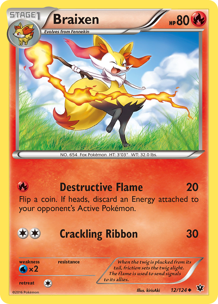 Braixen (12/124) [XY: Fates Collide] 