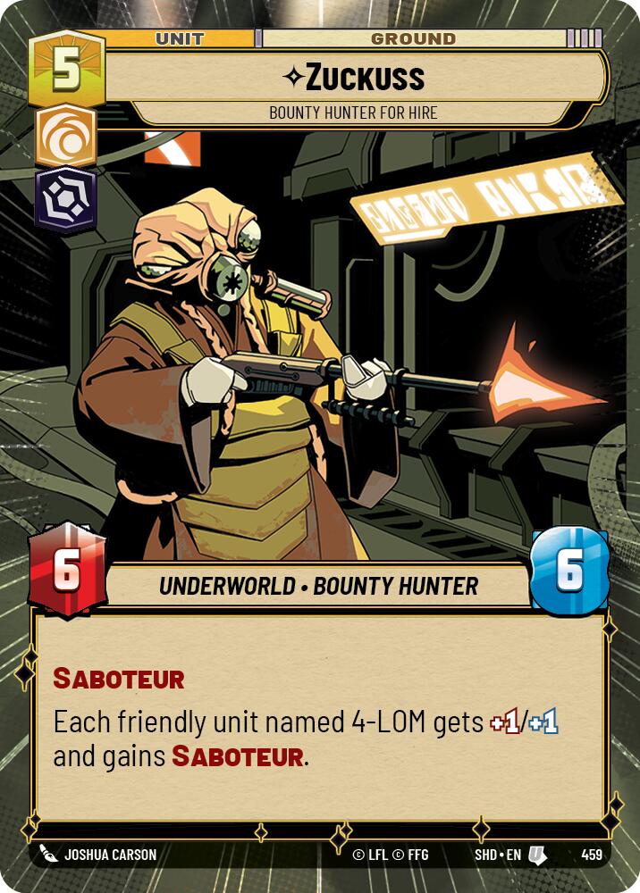 Zuckuss - Bounty Hunter for Hire (Hyperspace) (459) [Shadows of the Galaxy] 
