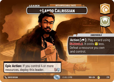 Lando Calrissian - With Impeccable Taste (279) (Showcase) (279) [Shadows of the Galaxy]