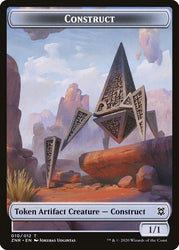 Angel Warrior // Construct Double-Sided Token [Zendikar Rising Tokens] 
