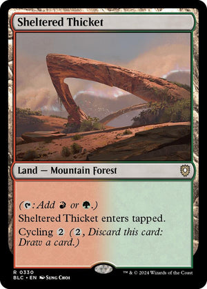 Sheltered Thicket [Bloomburrow Commander] 