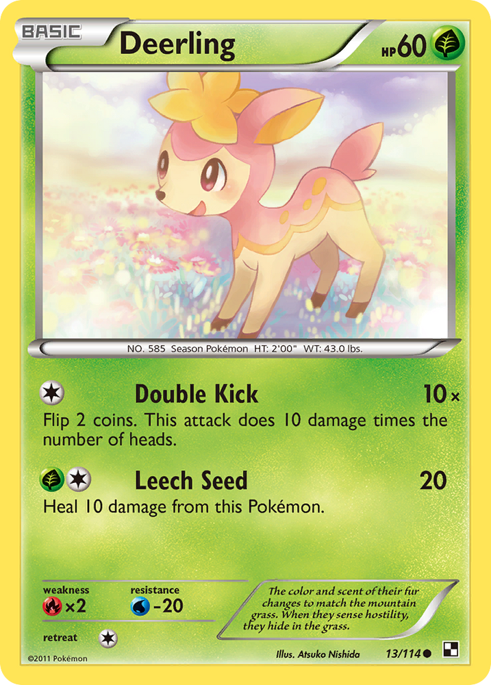 Deerling (13/114) [Black & White: Base Set]