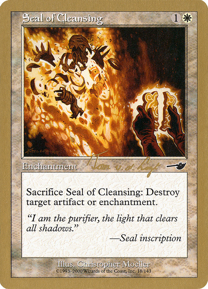 Seal of Cleansing (Tom van de Logt) [World Championship Decks 2000] 