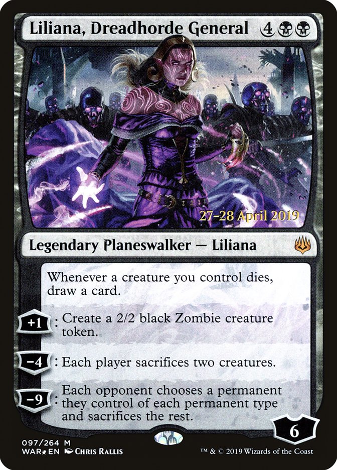 Liliana, Dreadhorde General [War of the Spark Prerelease Promos] 