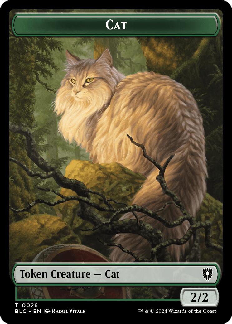 Cat // Treasure Double-Sided Token [Bloomburrow Commander Tokens]