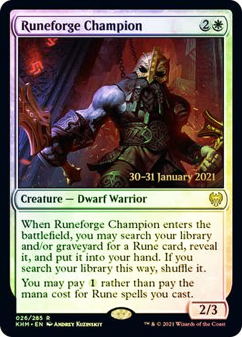 Runeforge Champion [Kaldheim Prerelease Promos] 