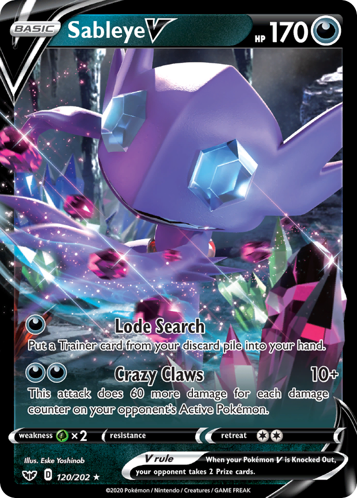 Sableye V (120/202) [Sword & Shield: Base Set] 