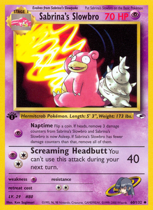 Sabrina's Slowbro (60/132) [Gym Heroes 1st Edition] 