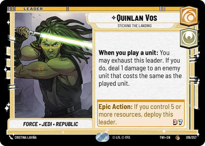 Quinlan Vos - Sticking the Landing (018/257) (018/257) [Twilight of the Republic]