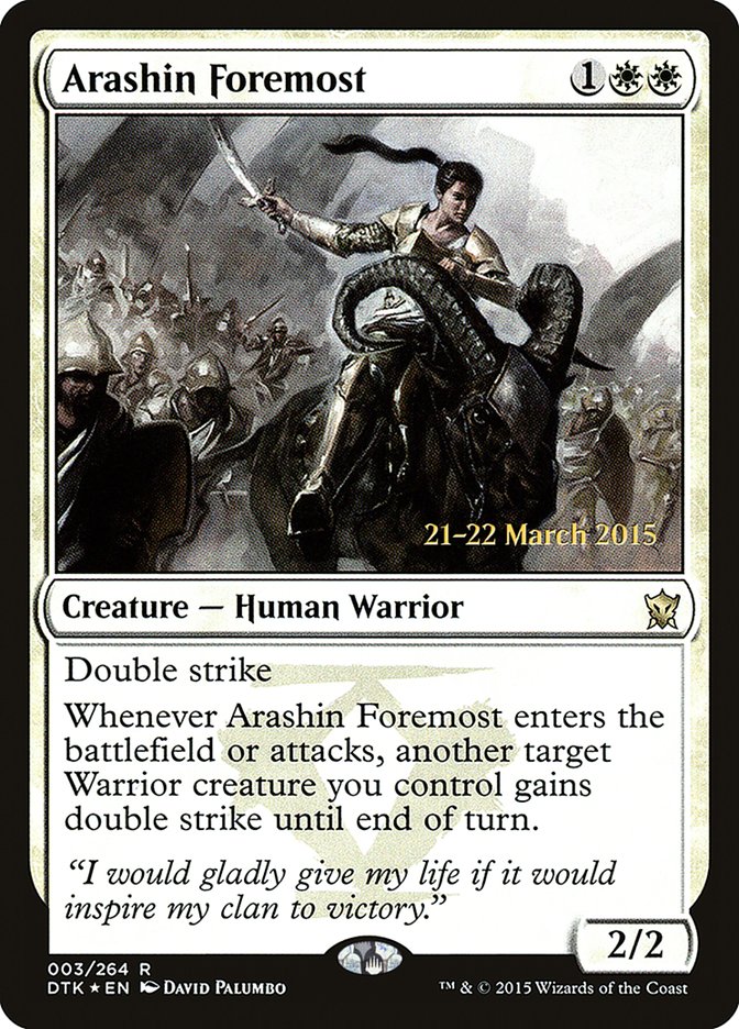 Arashin Foremost [Dragons of Tarkir Prerelease Promos] 