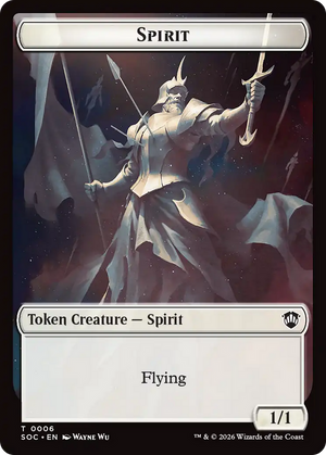 Spirit (0006) // Illusion Double-Sided Token [Secrets of Strixhaven Commander Tokens]