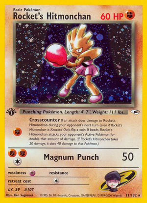 Rocket's Hitmonchan (11/132) [Gym Heroes 1st Edition] 