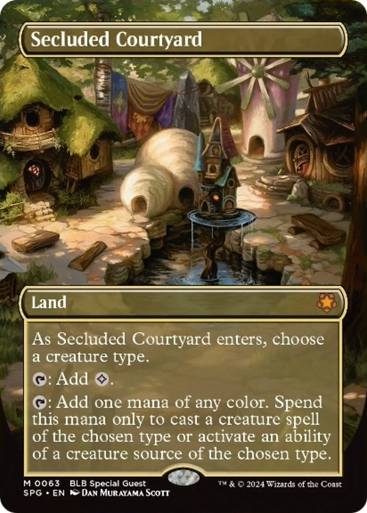 Secluded Courtyard (Borderless) [Bloomburrow Special Guests] 