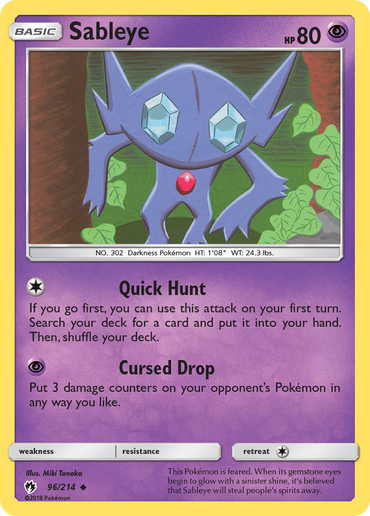 Sableye (96/214) [Sun &amp; Moon: Lost Thunder] 