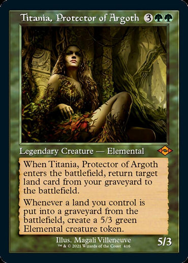 Titania, Protector of Argoth (Retro Foil Etched) [Modern Horizons 2] 