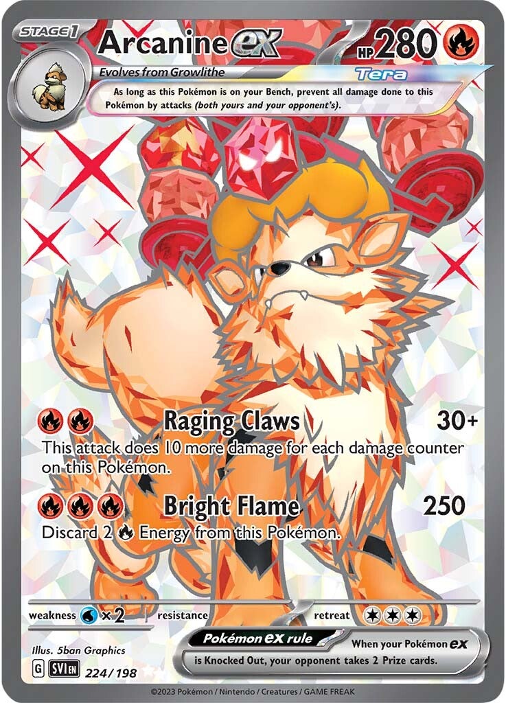 Arcanine ex (224/198) [Scarlet & Violet: Base Set] 