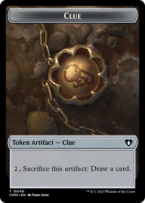 Clue // Emblem - Teferi, Temporal Archmage Double-Sided Token [Commander Masters Tokens] 