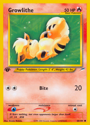 Growlithe (68/105) [Neo Destiny 1st Edition] 