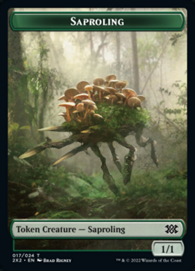 Saproling // Monk Double-Sided Token [Double Masters 2022 Tokens] 