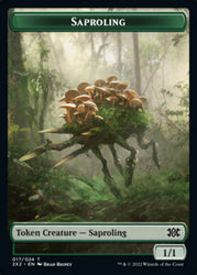Saproling // Treasure Double-Sided Token [Double Masters 2022 Tokens] 