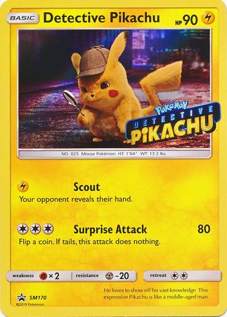 Detective Pikachu (SM170) (Detective Pikachu Stamped) [Sun &amp; Moon: Black Star Promos] 