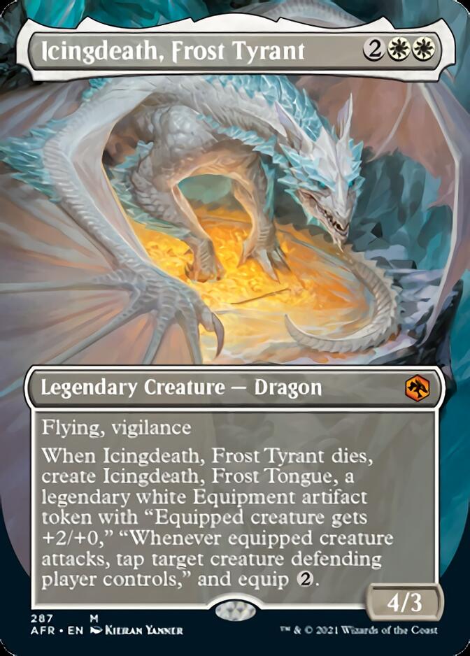 Icingdeath, Frost Tyrant (Borderless Alternate Art) [Dungeons & Dragons: Adventures in the Forgotten Realms] 