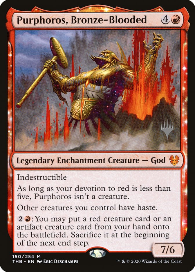 Purphoros, Bronze-Blooded (Promo Pack) [Theros Beyond Death Promos] 