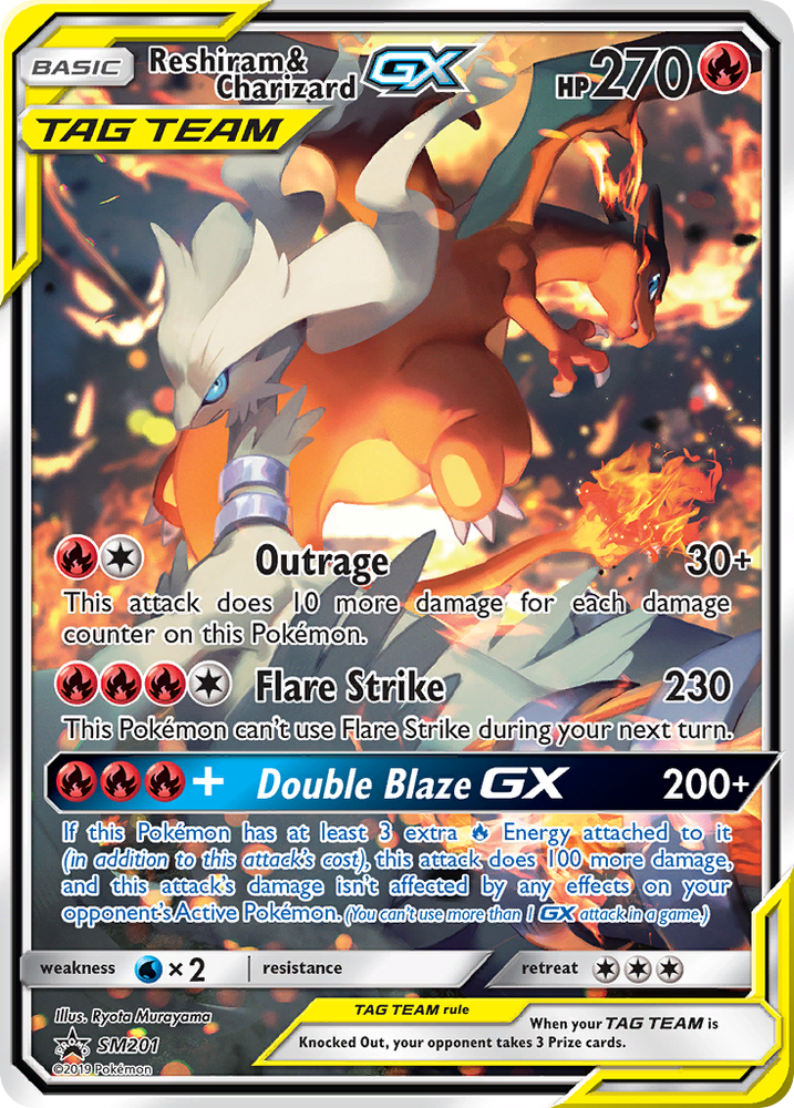 Reshiram &amp; Charizard GX (SM201) [Sun &amp; Moon: Black Star Promos] 