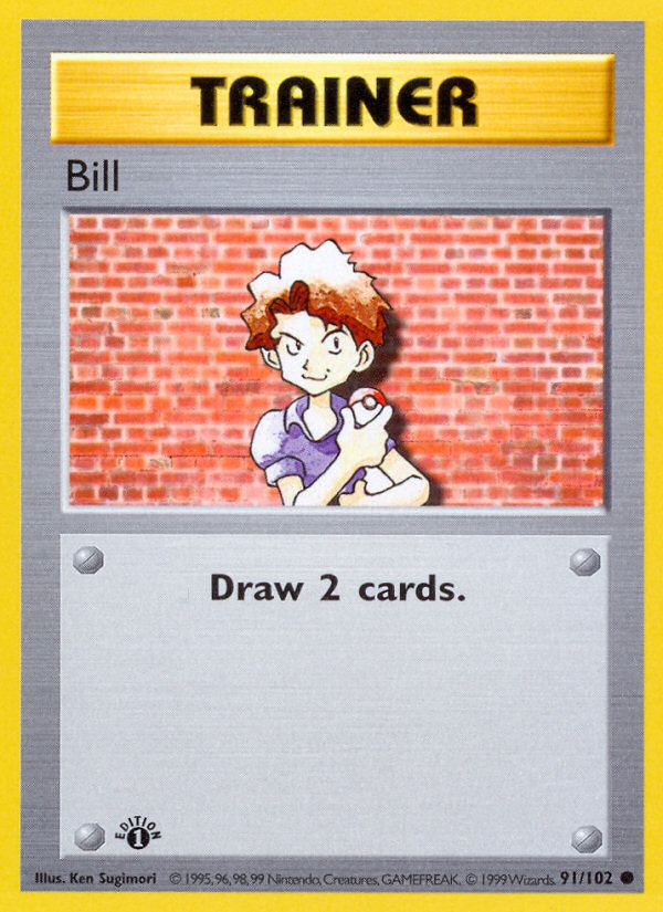 Bill (91/102) (Shadowless) [Base Set 1st Edition] 