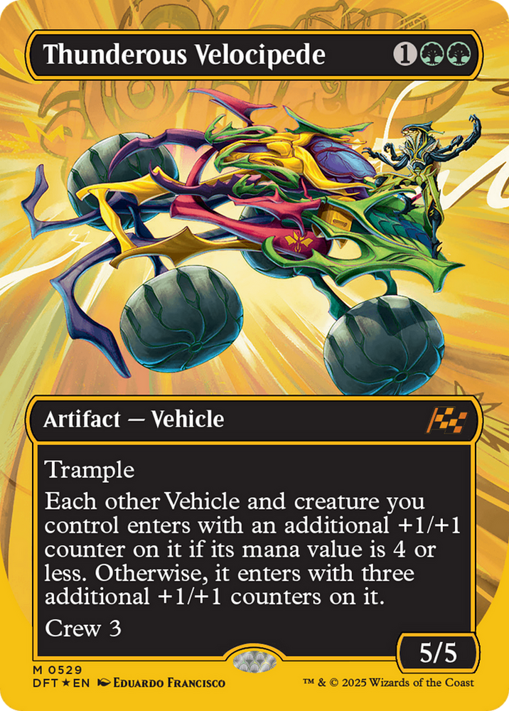 Thunderous Velocipede (Borderless) (First-Place Foil) [Aetherdrift]