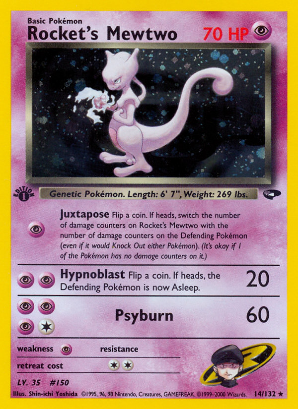 Rocket's Mewtwo (14/132) [Gym Challenge 1st Edition] 