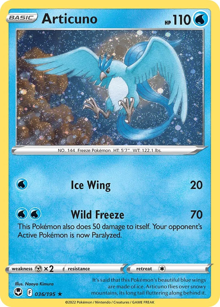 Articuno (036/195) (Cosmos Holo) [Sword & Shield: Base Set] 