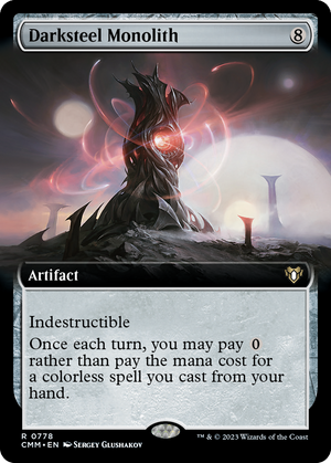 Darksteel Monolith (Extended Art) [Commander Masters] 