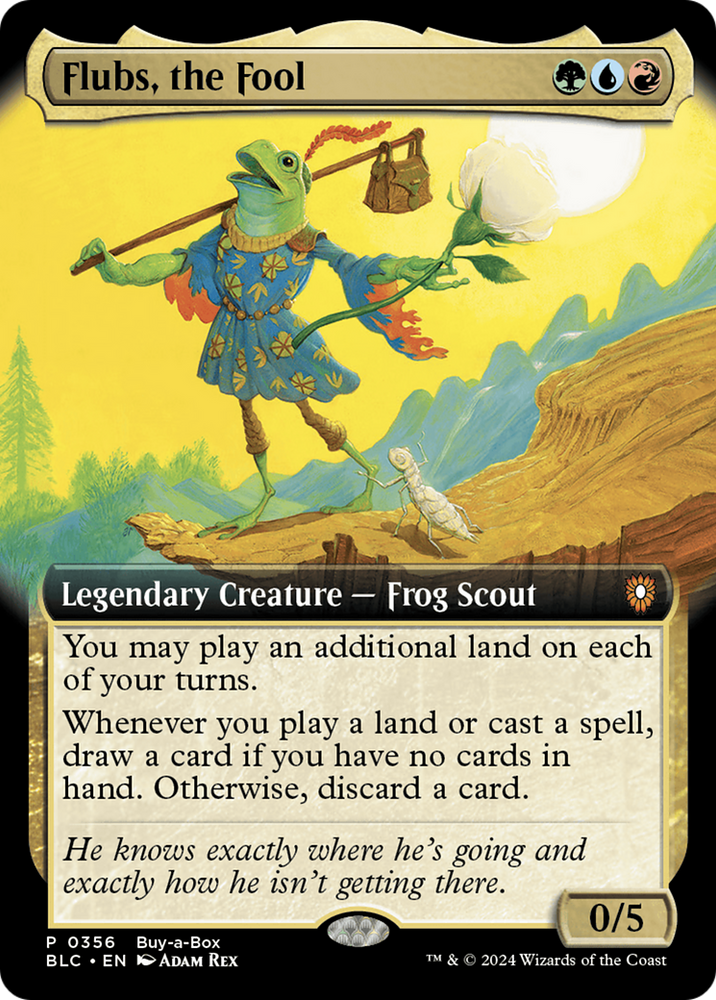 Flubs, the Fool (Buy-A-Box) (Extended Art) [Bloomburrow Promos] 