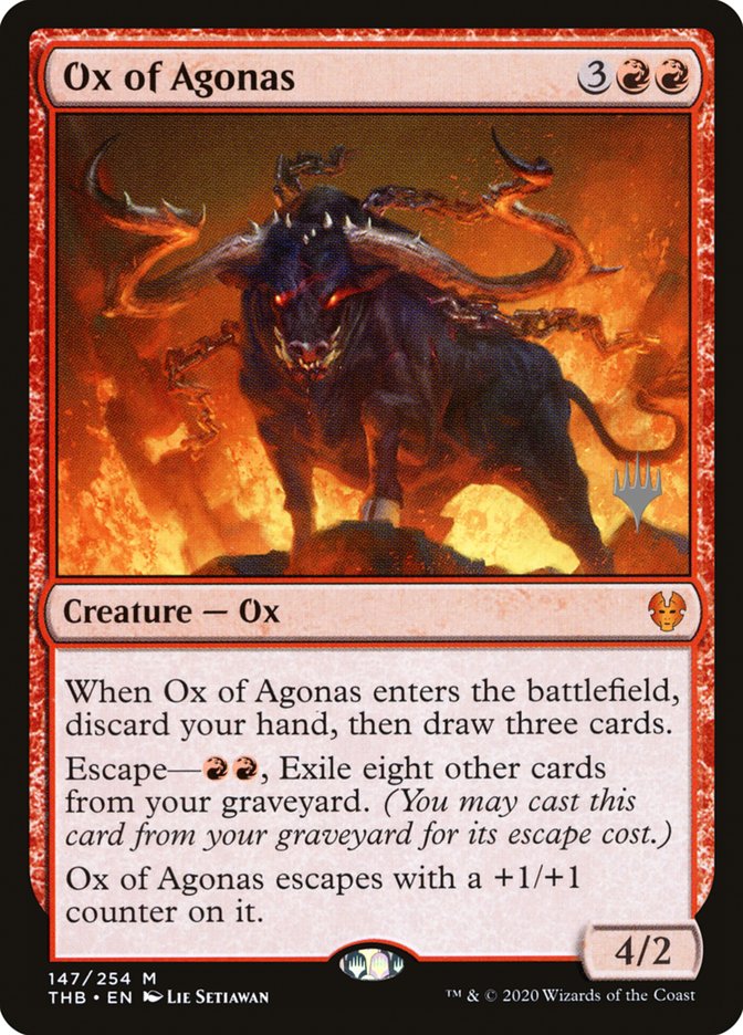 Ox of Agonas (Promo Pack) [Theros Beyond Death Promos] 