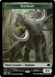 Elephant // Cat (003) Double-Sided Token [Dominaria Remastered Tokens] 