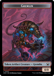 Treasure // Gremlin Double-Sided Token [March of the Machine Commander Tokens] 