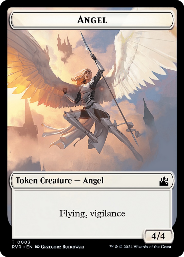 Goblin (0008) // Angel (0003) Double-Sided Token [Ravnica Remastered Tokens]