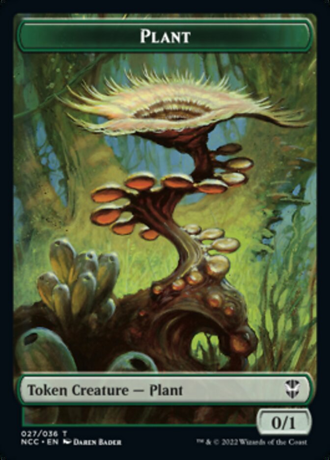 Plant // Beast Double-Sided Token [Streets of New Capenna Commander Tokens] 