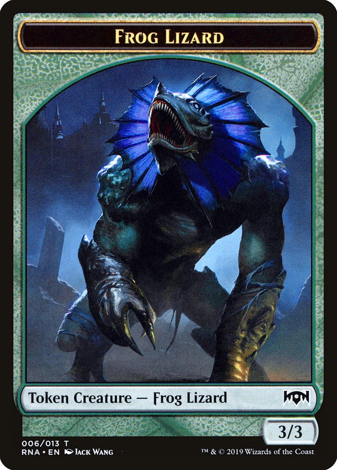 Ooze // Frog Lizard Double-Sided Token [Ravnica Allegiance Guild Kit Tokens] 