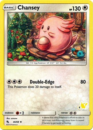 Chansey (46/68) (Pikachu Stamp #5) [Battle Academy 2020] 