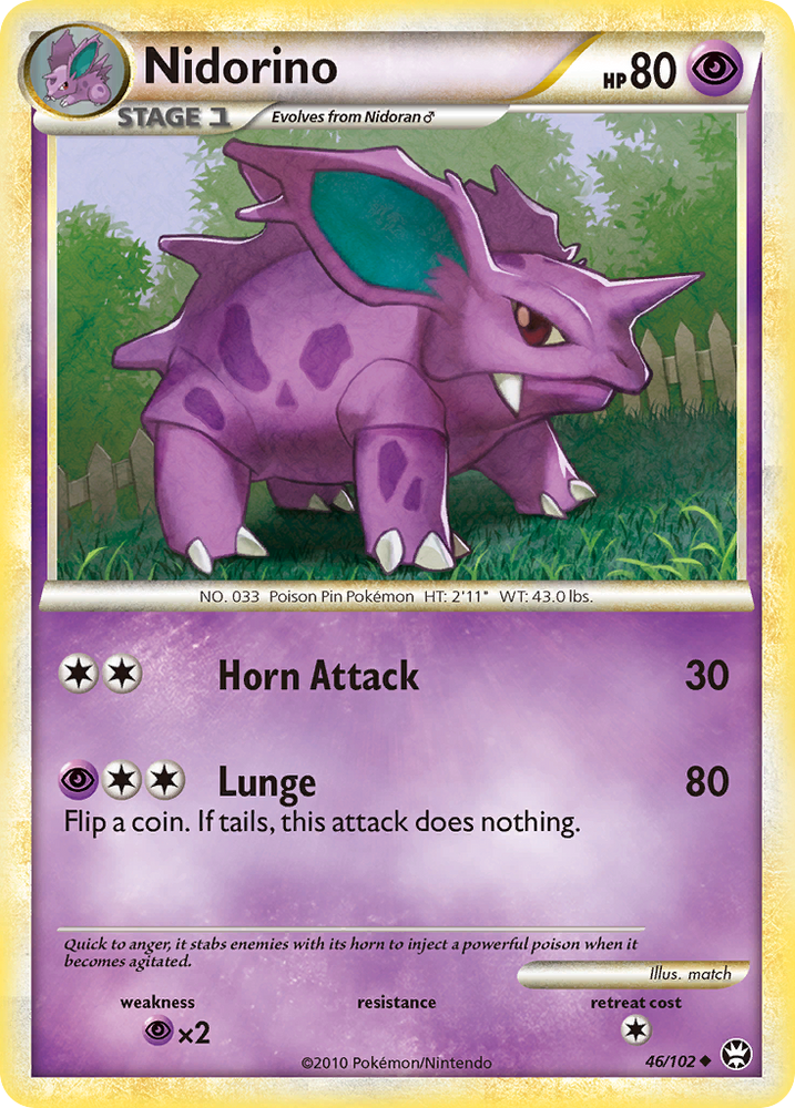 Nidorino (46/102) [HeartGold &amp; SoulSilver: Triumphant] 