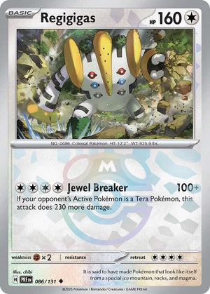 Regigigas (086/131) (Master Ball Pattern) [Scarlet & Violet: Prismatic Evolutions]