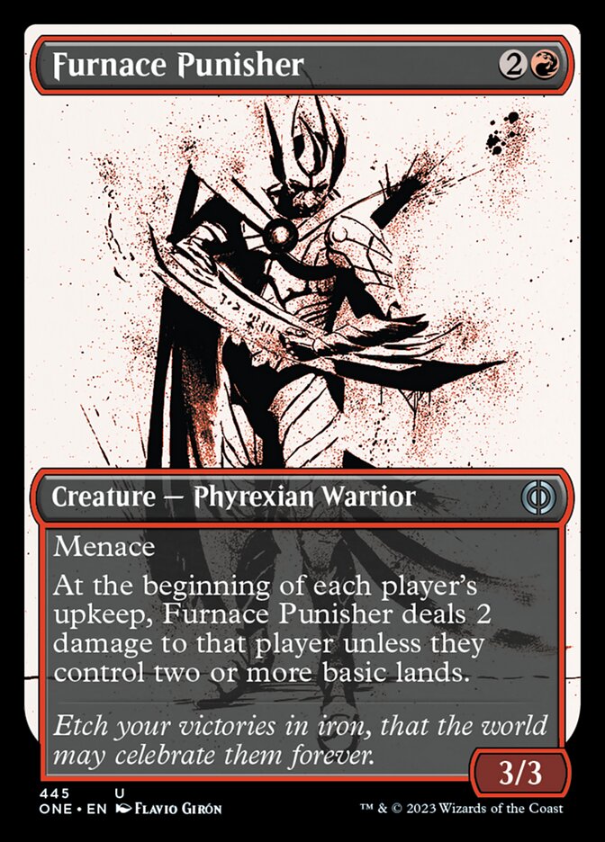 Furnace Punisher (Showcase Ichor Step-and-Compleat Foil) [Phyrexia: All Will Be One] 