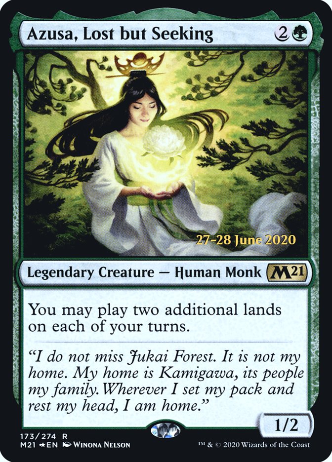 Azusa, Lost but Seeking [Core Set 2021 Prerelease Promos] 