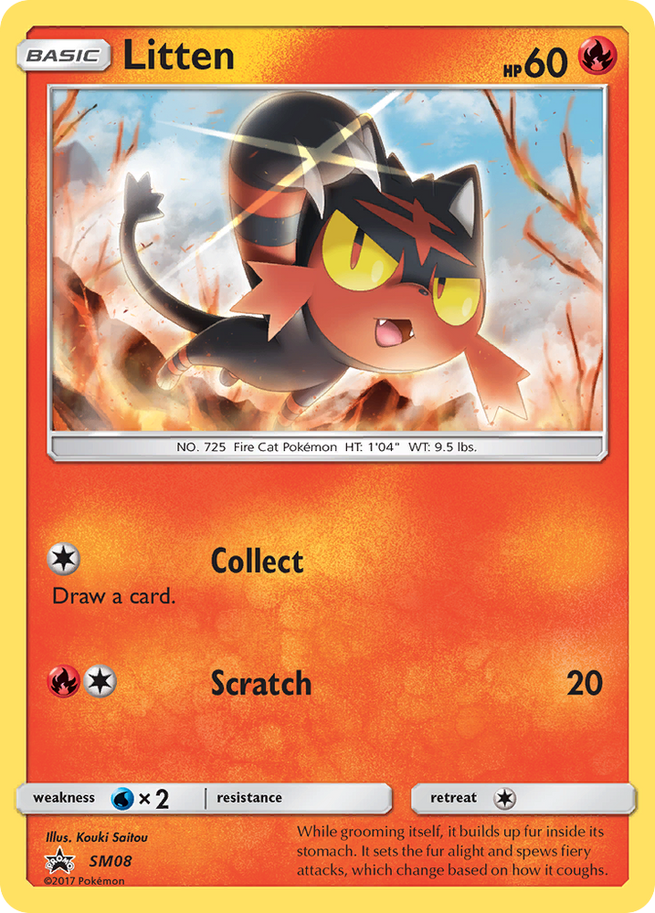 Litten (SM08) [Sun &amp; Moon: Black Star Promos] 